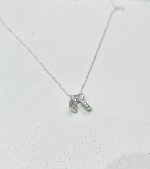 Adele Taylor Small Double Rectangle Necklace – Sterling Silver | Handmade in Sheffield