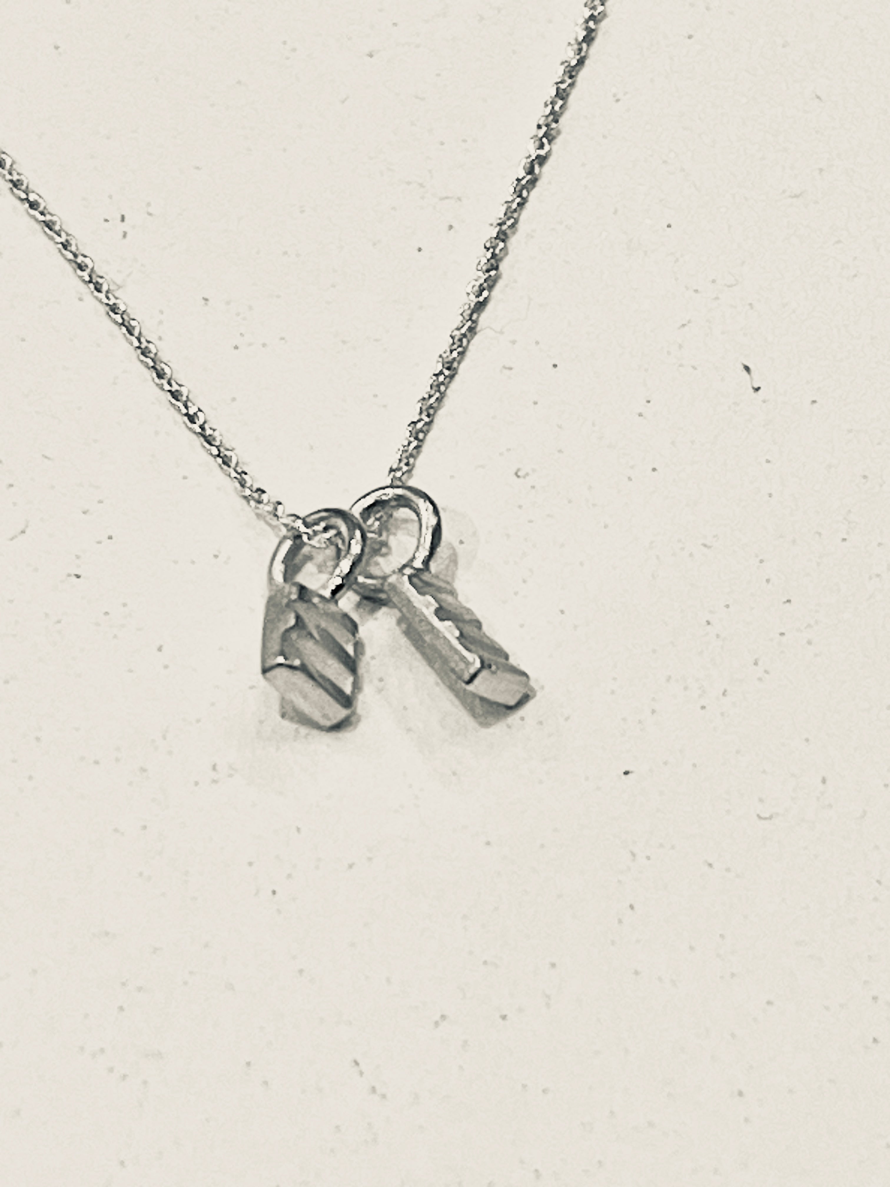 Adele Taylor Small Double Rectangle Necklace – Sterling Silver | Handmade in Sheffield