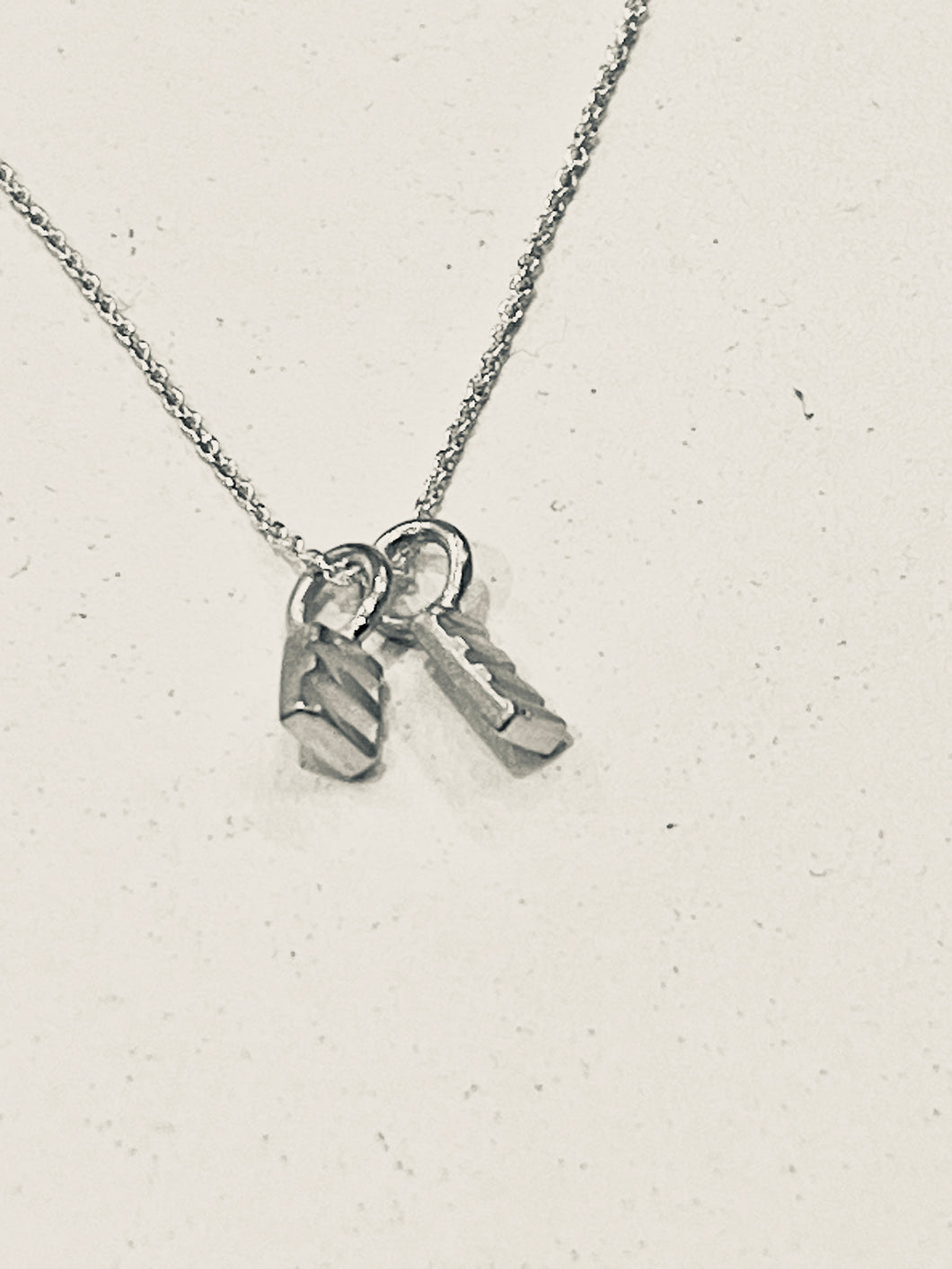 Adele Taylor Small Double Rectangle Necklace – Sterling Silver | Handmade in Sheffield