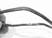 Load image into Gallery viewer, Adele Taylor Oxidised Sterling Silver Bangle – Hammered Design | Handmade in Sheffield
