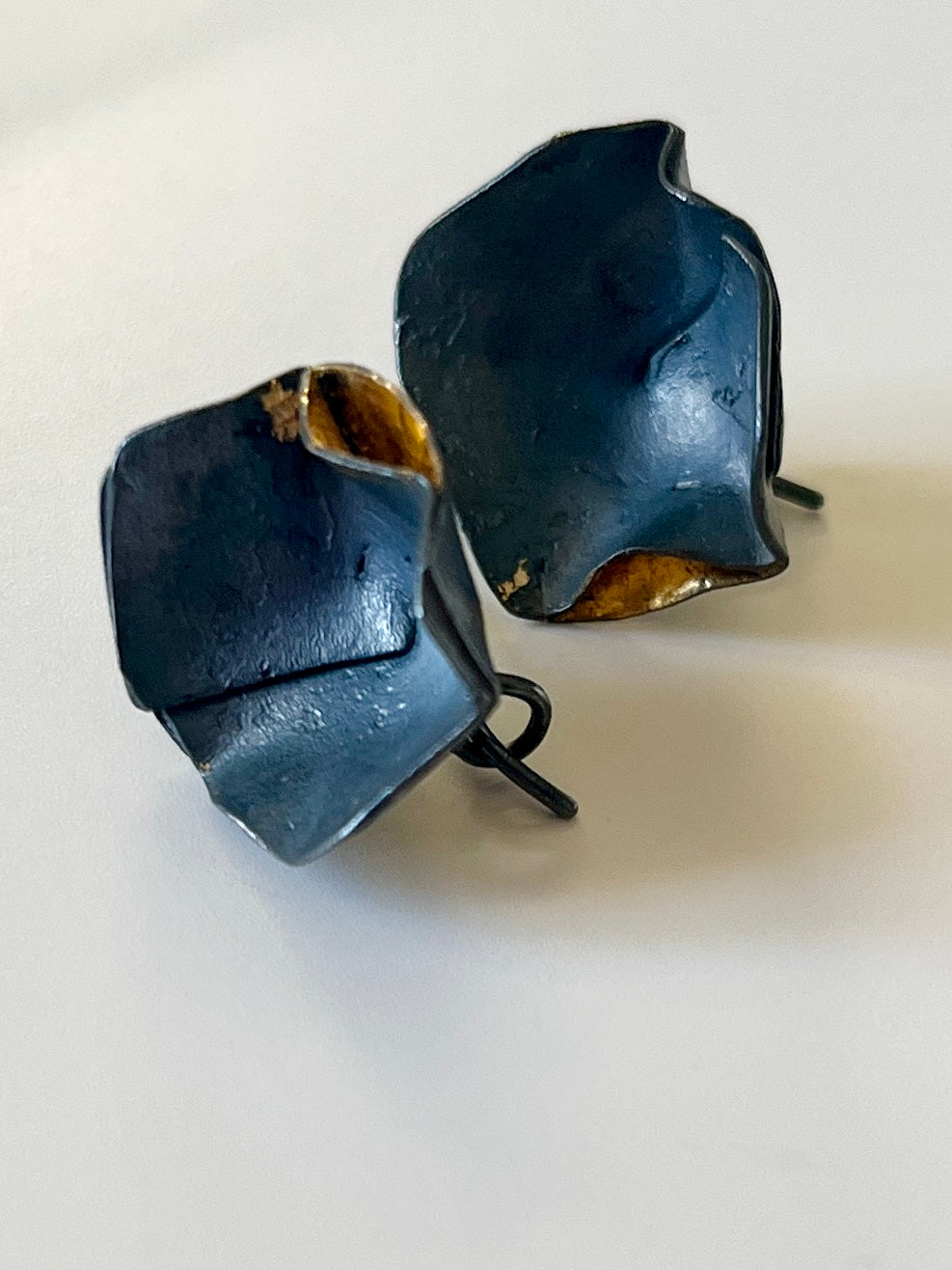 Jennie Gill Handmade Sterling Silver & Gold Plated Earrings – Silver or Oxidised – Studs or Hooks