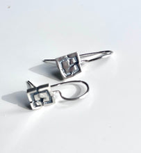 Load image into Gallery viewer, Handmade geometric sterling silver earrings and pendant by Adele Taylor Sheffield
