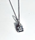 Handmade geometric sterling silver pendant by Adele Taylor Sheffield