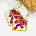 AM Gemstones  gold plated earrings LFE44