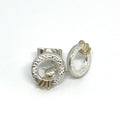Adele Taylor SILVER studs with gold wire