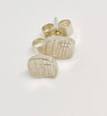 Adele Taylor Textured Mini  Silver Studs  – Handmade in Sheffield