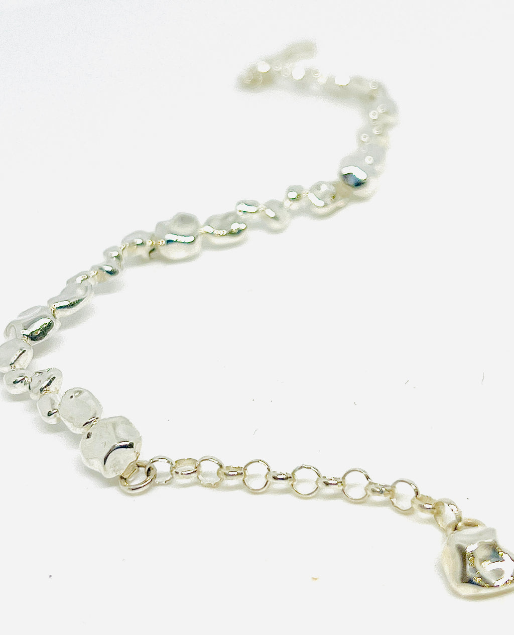 Chris Lewis Sterling Silver Mosiac Large Pendant Necklace