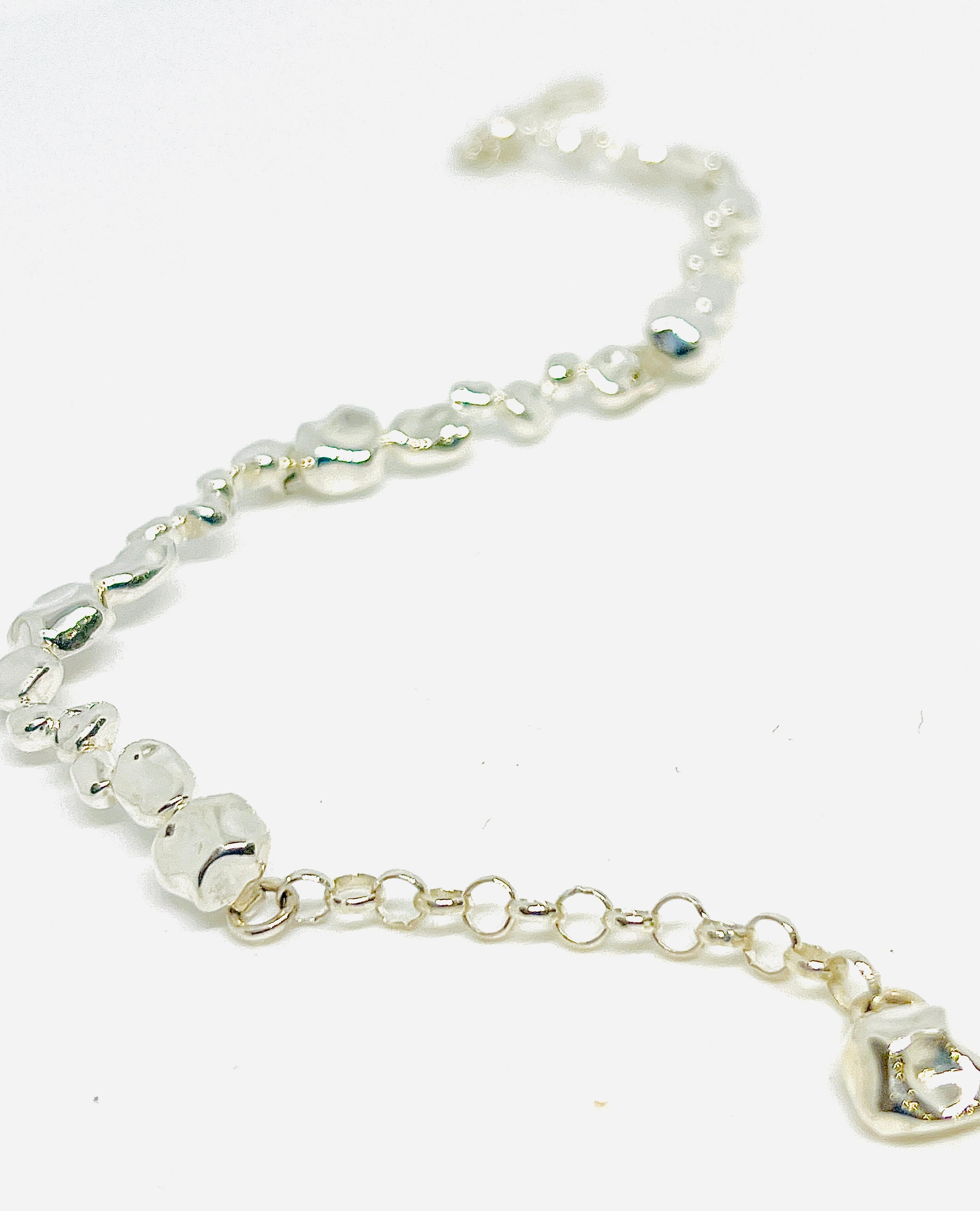 Chris Lewis Sterling Silver Mosiac Large Pendant Necklace