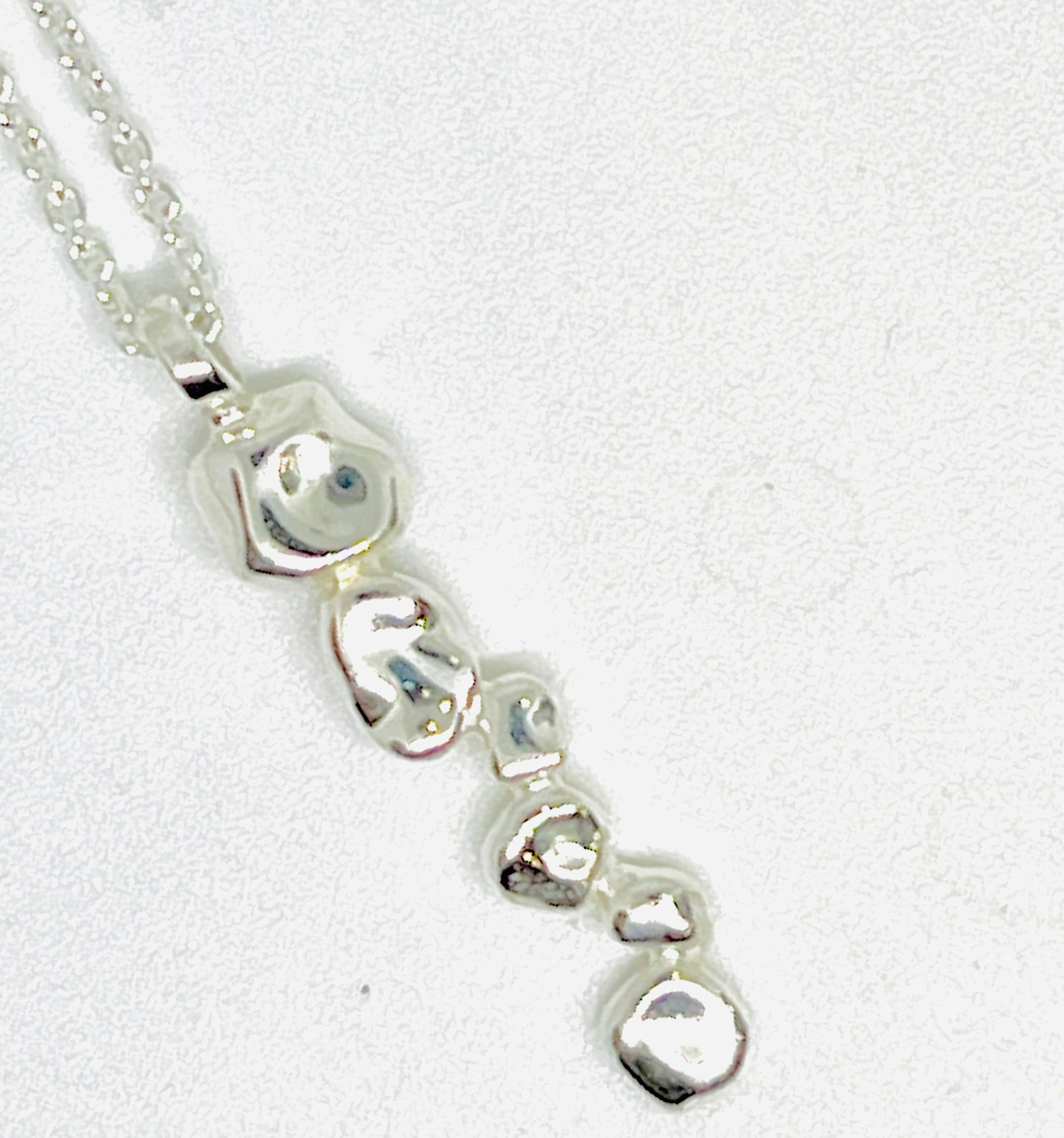 Chris Lewis Sterling Silver Mosiac Small Pendant Necklace