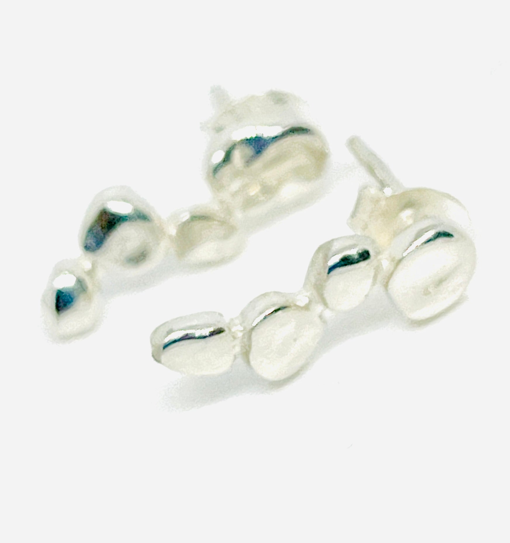 Chris Lewis Sterling Silver Mosiac Stud Earrings