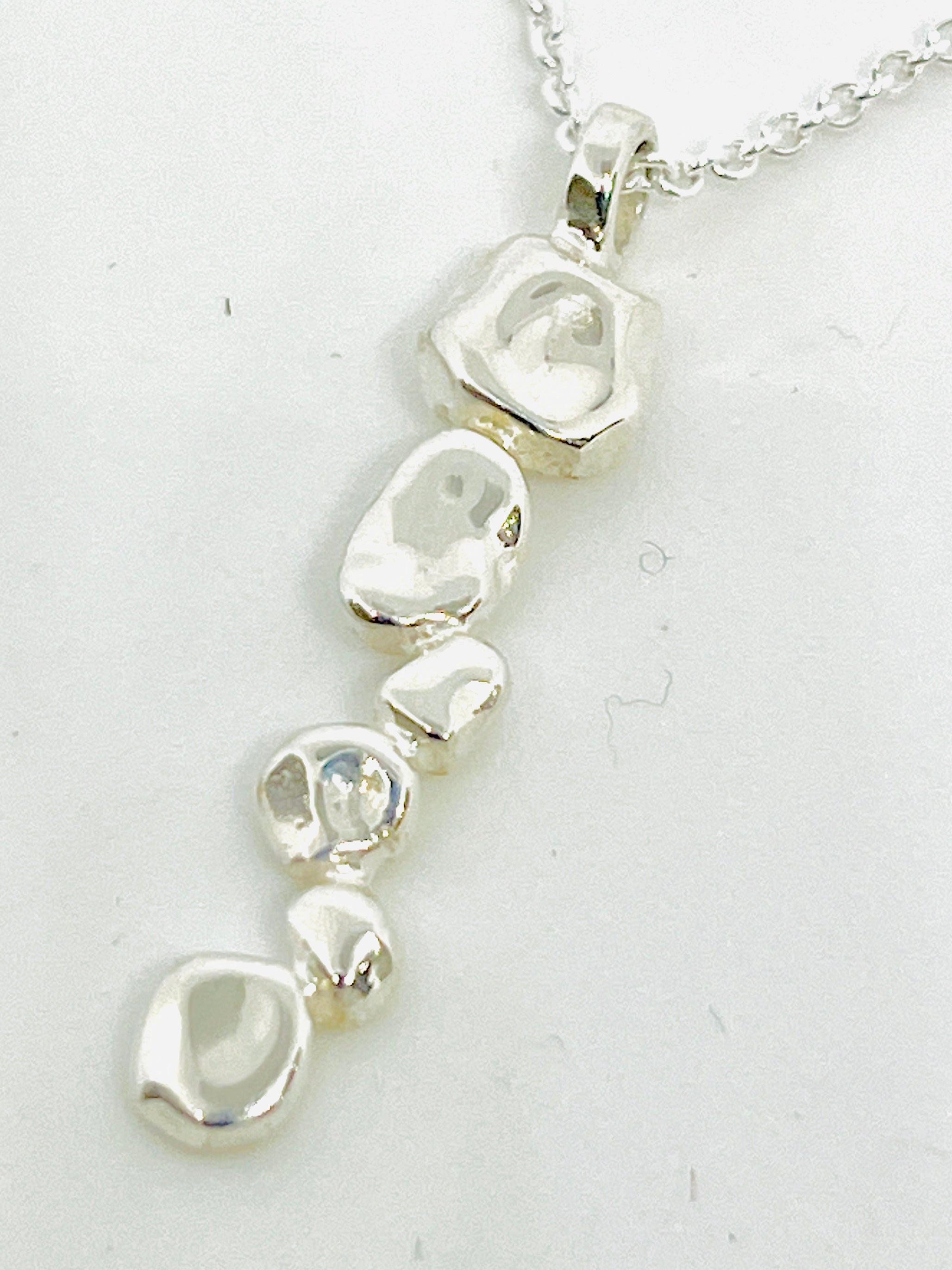 Chris Lewis Sterling Silver Mosiac Small Pendant Necklace