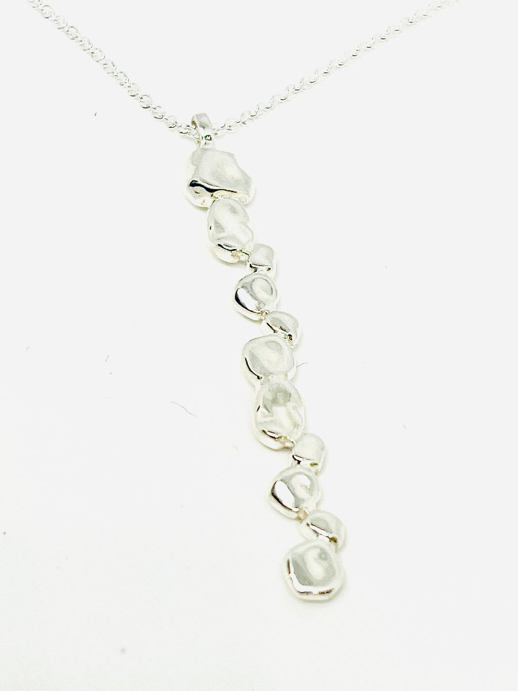 Chris Lewis Sterling Silver Mosiac Large Pendant Necklace
