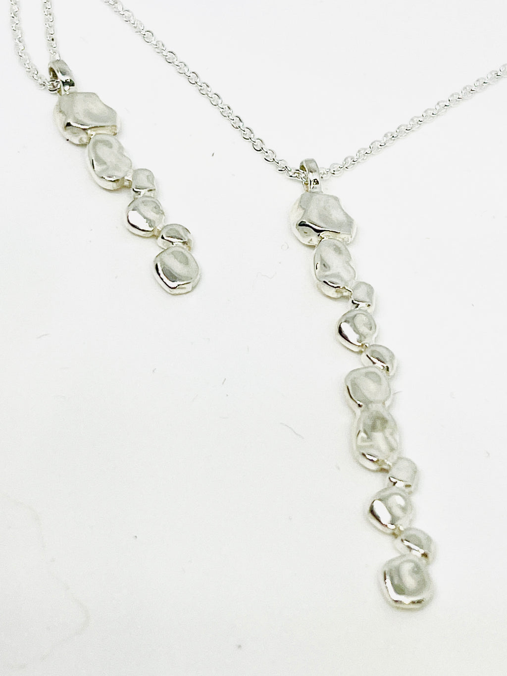 Chris Lewis Sterling Silver Mosiac Large Pendant Necklace