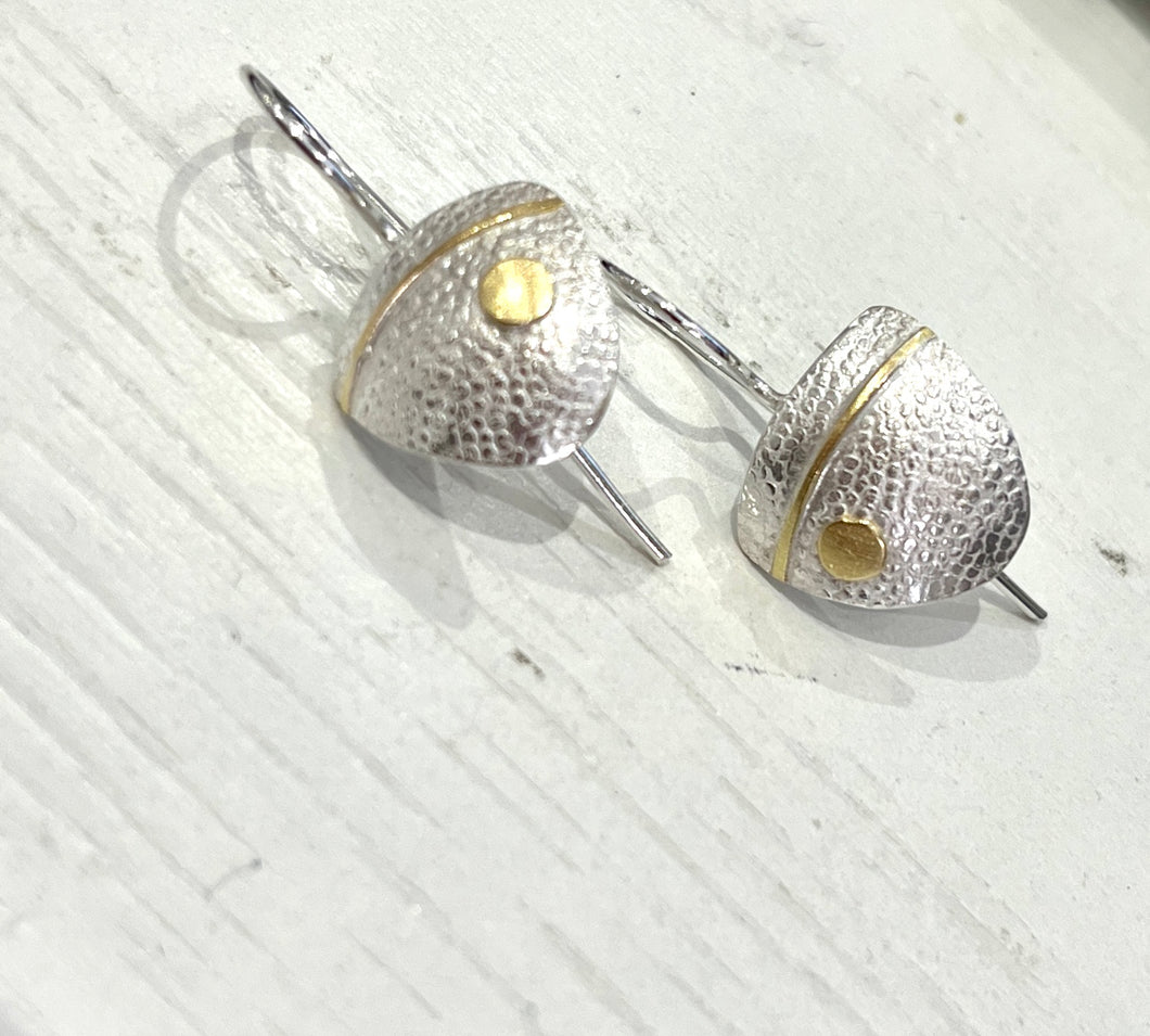 Adele Taylor sterling SILVER and 18ct gold earrings