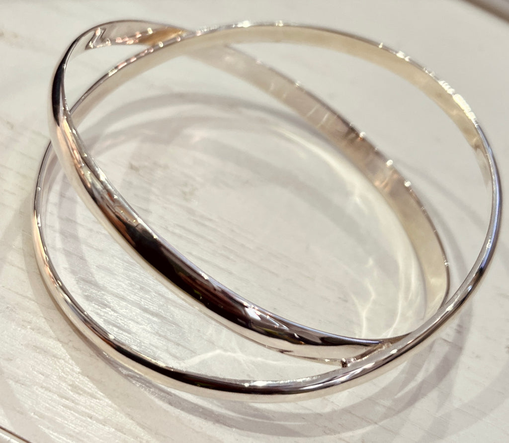 Chris Lewis Sterling silver NEW double  bangle