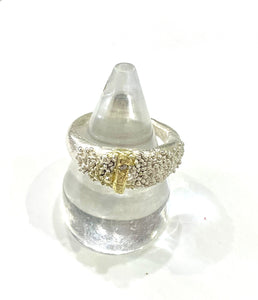 Sterling Silver and 18ct gold Diamond  ring from Jennie Gill
