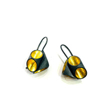 Load image into Gallery viewer, Jennie Gill silver/oxidised silver and gold vermeil earrings
