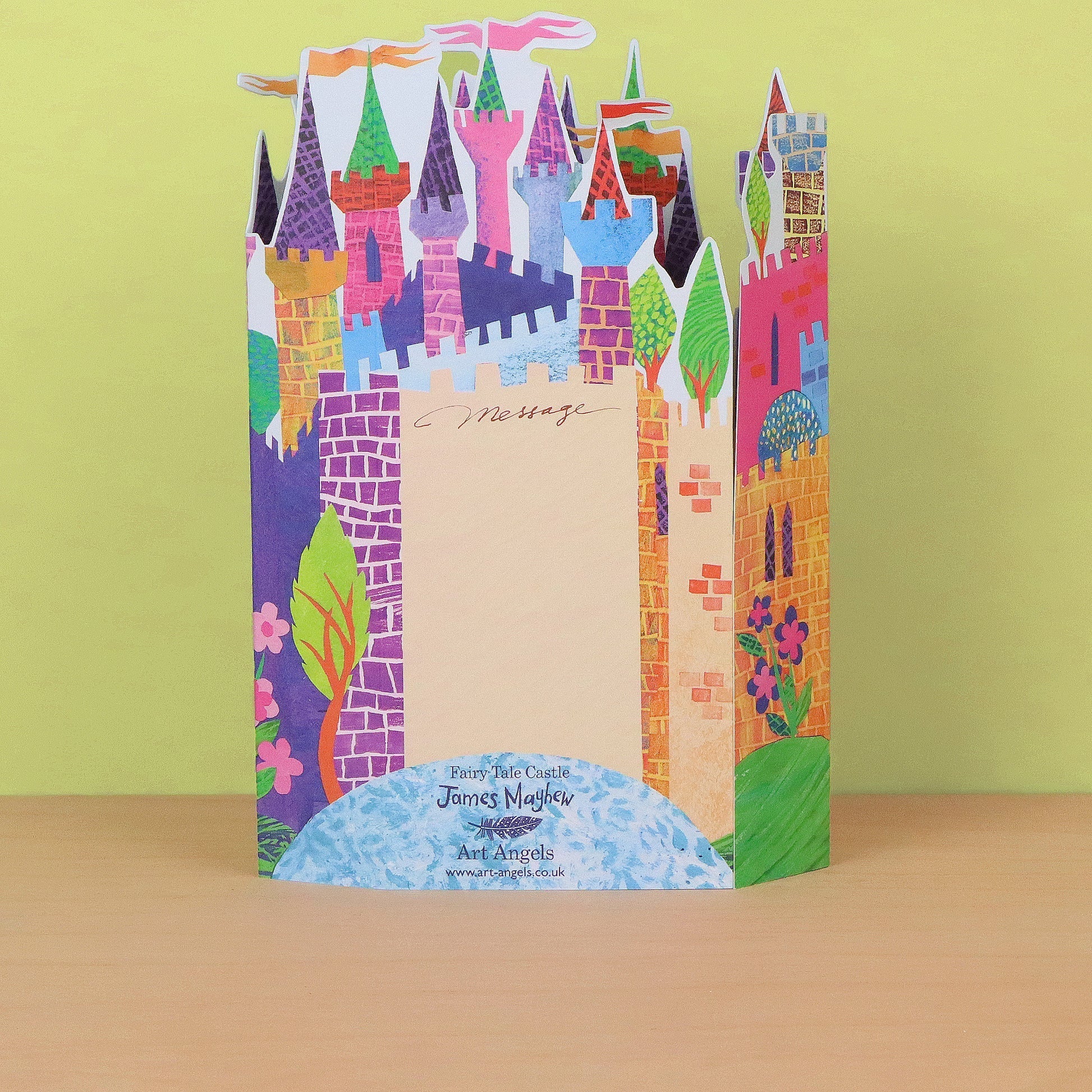 Fairy Tale Castle die-cut card by James Mayhew, side view