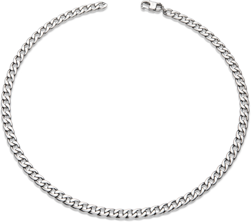 Unique & Co Matte Stainless Steel Necklace & Bracelet