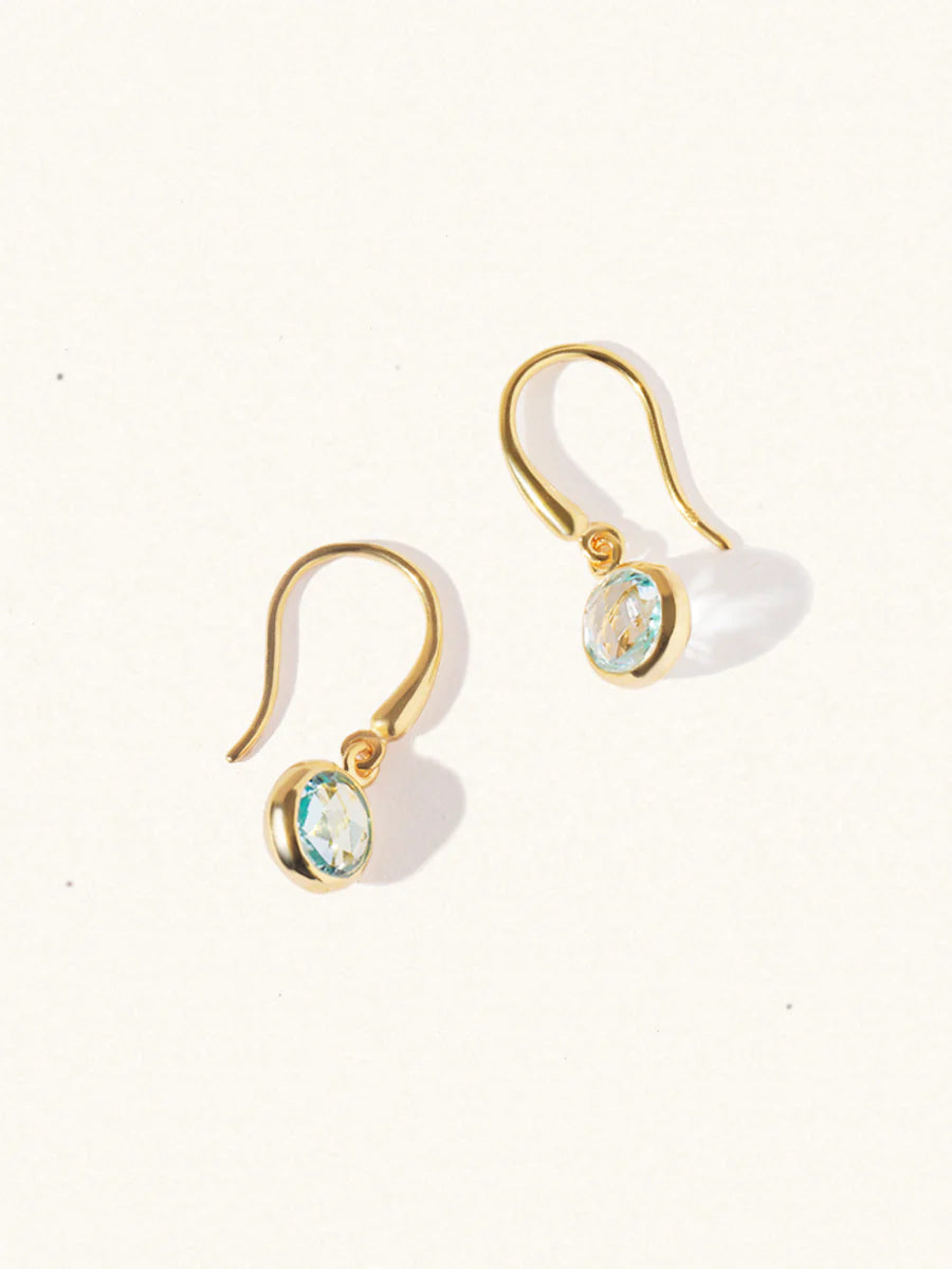 LUCIER-Birthstone Gemstone Hook Earrings