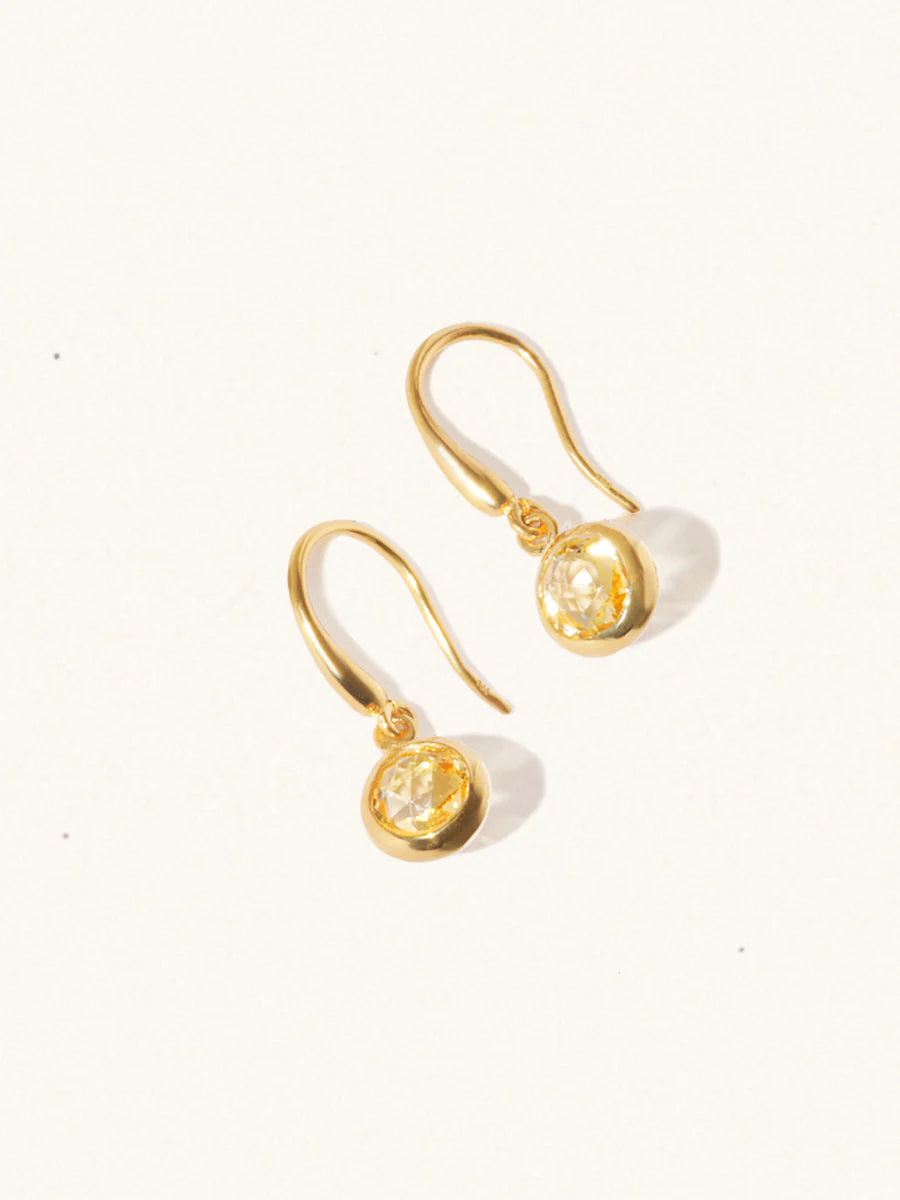 LUCIER-Birthstone Gemstone Hook Earrings