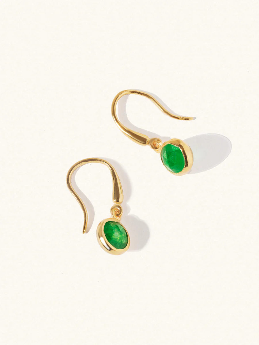 LUCIER-Birthstone Gemstone Hook Earrings