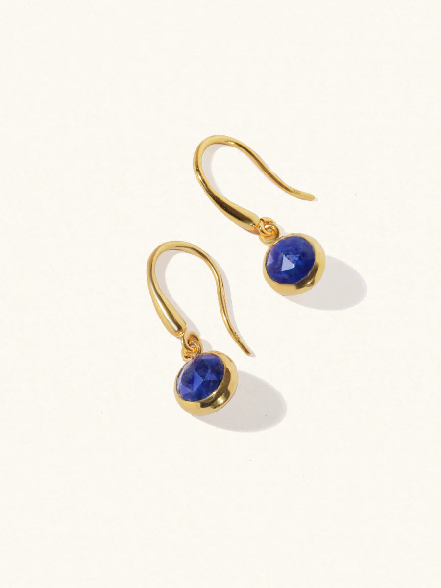 LUCIER-Birthstone Gemstone Hook Earrings