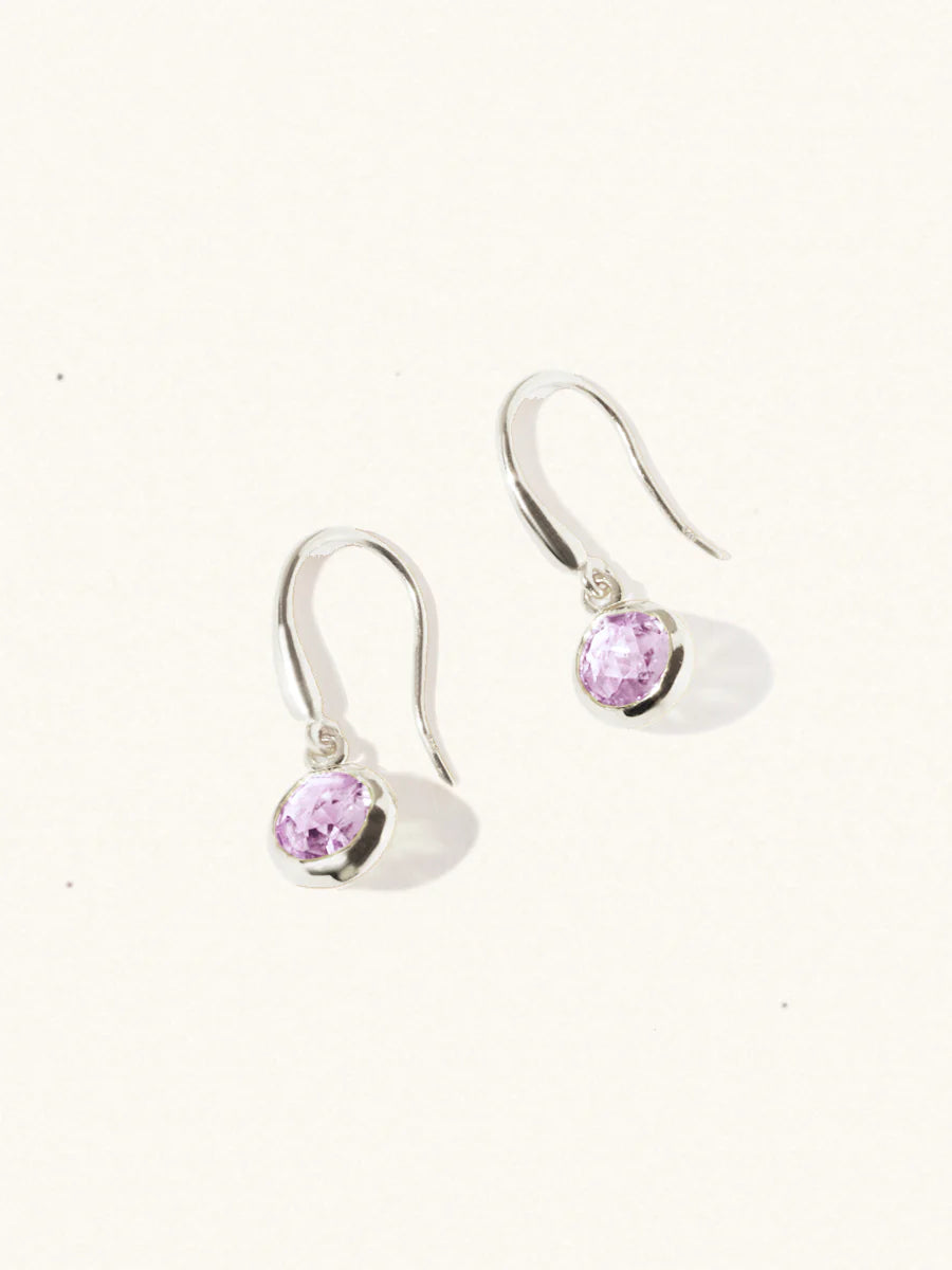 LUCIER-Birthstone Gemstone Hook Earrings