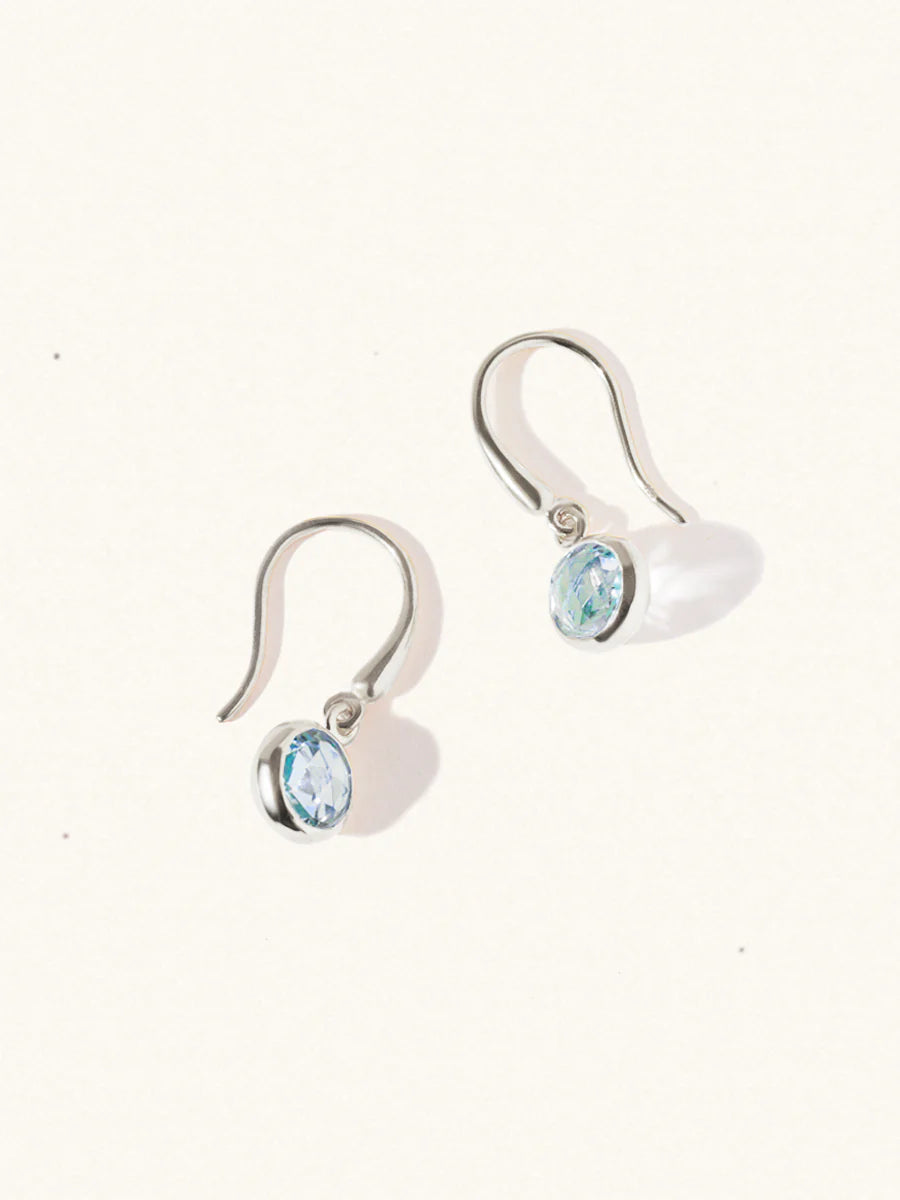 LUCIER-Birthstone Gemstone Hook Earrings