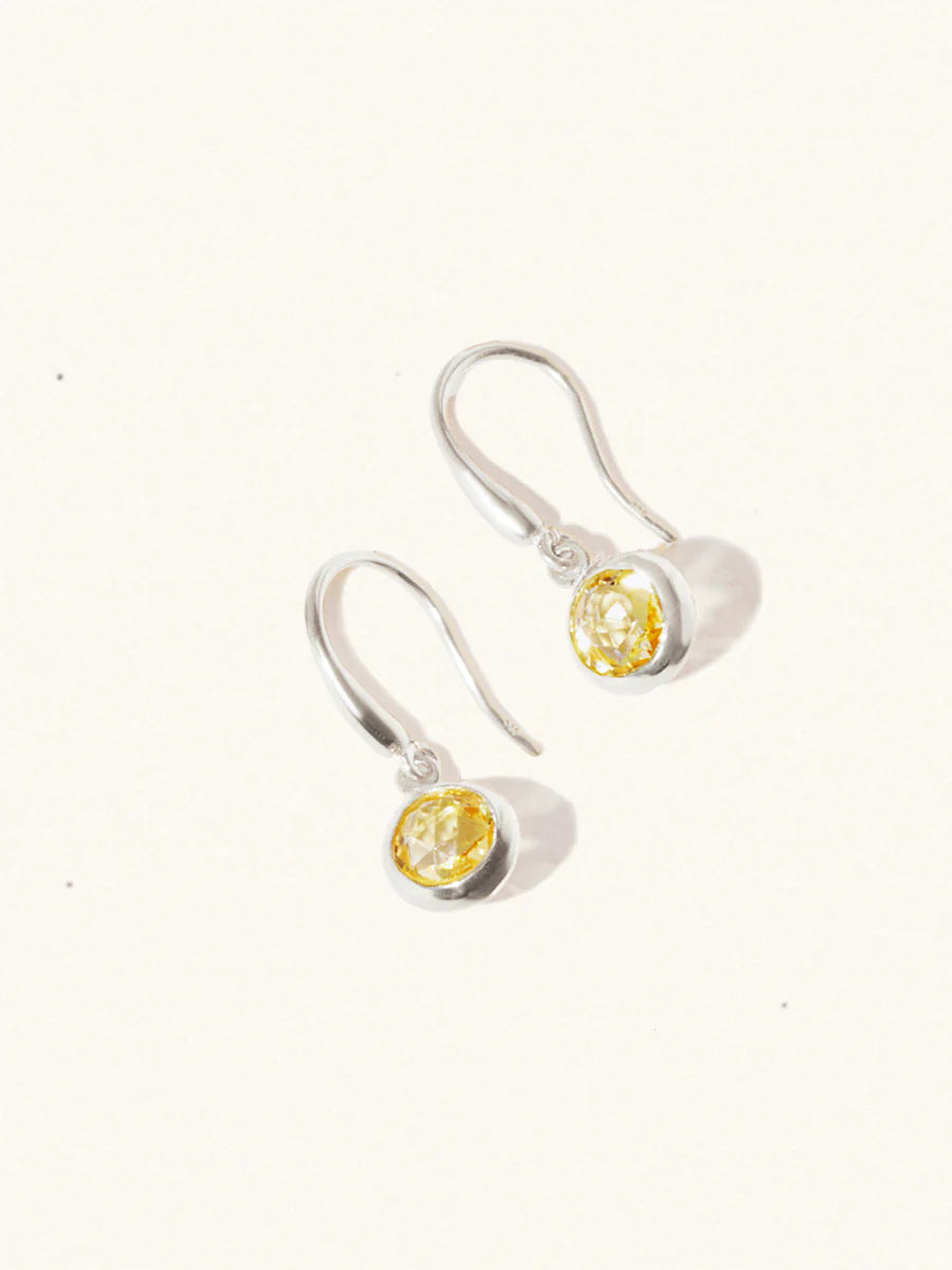 LUCIER-Birthstone Gemstone Hook Earrings