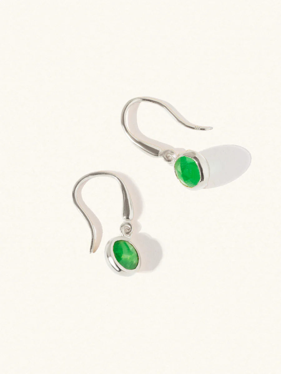 LUCIER-Birthstone Gemstone Hook Earrings
