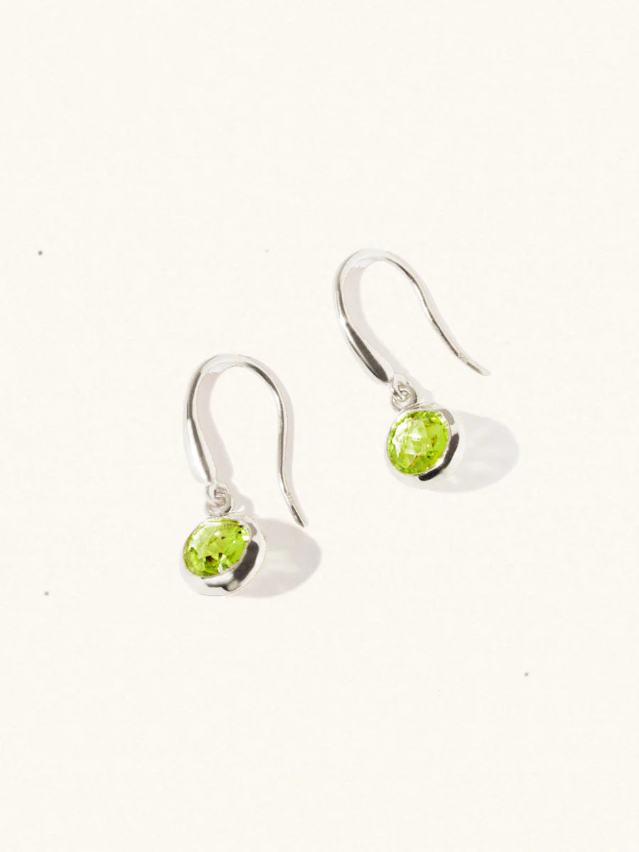 LUCIER-Birthstone Gemstone Hook Earrings