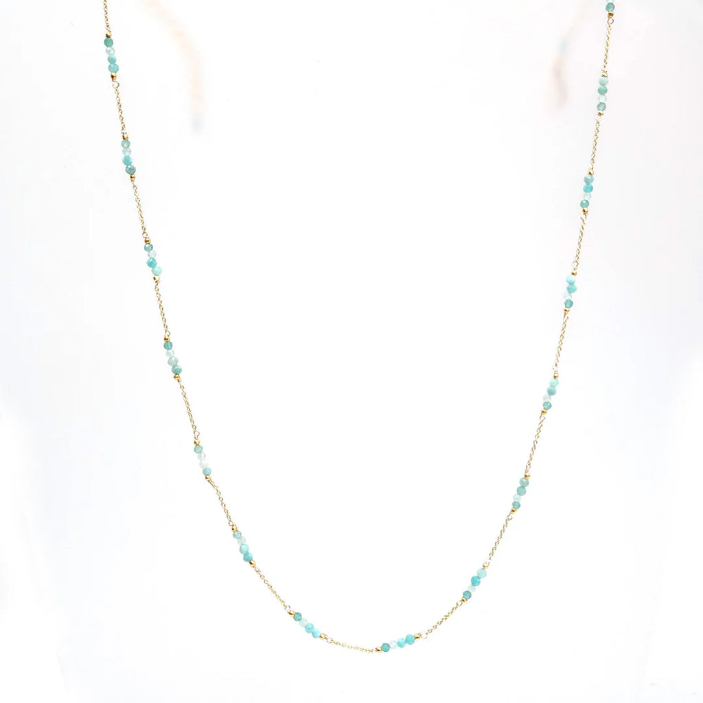 AM Gold plated gemstones  NECKLACE