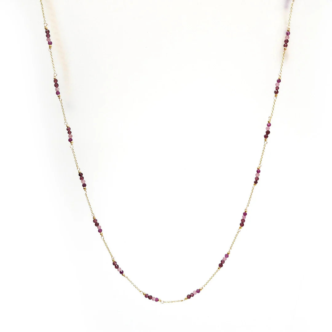 AM Gold plated gemstones  NECKLACE