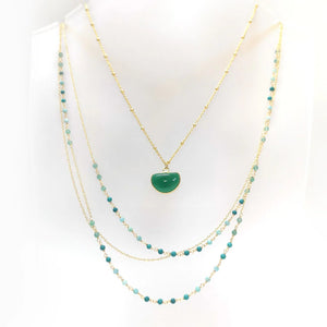 AM  Green Onyx, GEMSTONE HANDCRAFTED NECKLACE