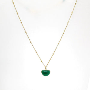 AM  Green Onyx, GEMSTONE HANDCRAFTED NECKLACE