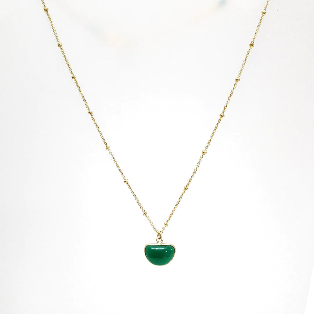 AM  Green Onyx, GEMSTONE HANDCRAFTED NECKLACE