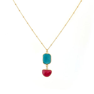 Need to change Handcrafted Necklace - Ruby & Apatite