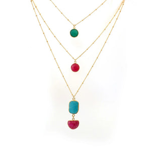 Need to change Handcrafted Necklace - Ruby & Apatite