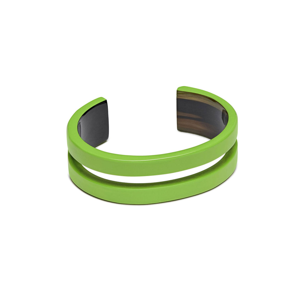 BRANCH Lime Green cut-out horn cuff LH/B1421/LGN
