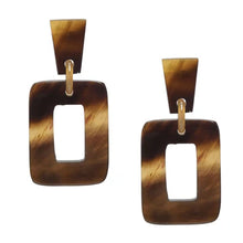 Load image into Gallery viewer, BRANCH Buffalo Horn Rectangle Shaped Drop Earrings
