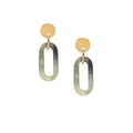 Open Link Natural Horn Drop Earring - Gold