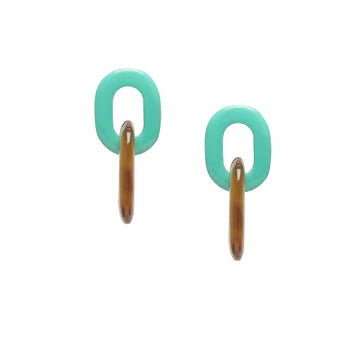 BRANCH Buffalo Horn Oval Link Earrings