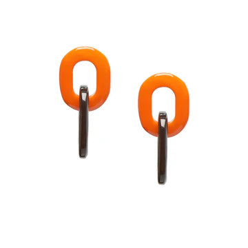 BRANCH Buffalo Horn Oval Link Earrings