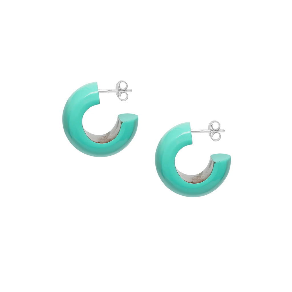 Small wide hoop earring