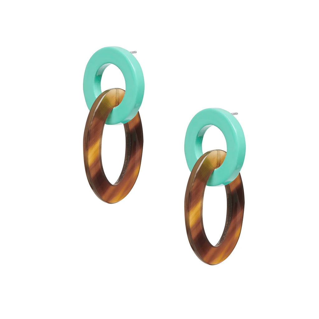 BRANCH Buffalo Horn Small Link Earrings
