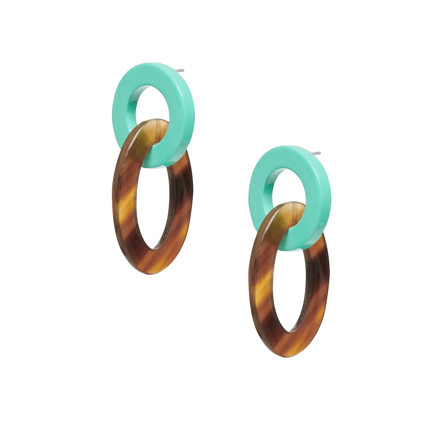 BRANCH Buffalo Horn Small Link Earrings