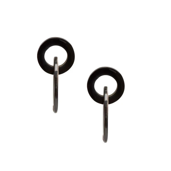 BRANCH Buffalo Horn Small Link Earrings