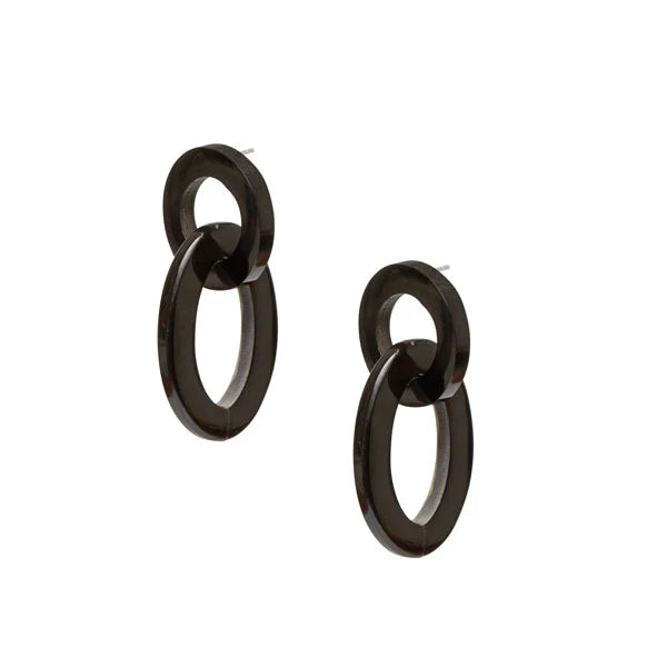BRANCH Buffalo Horn Small Link Earrings