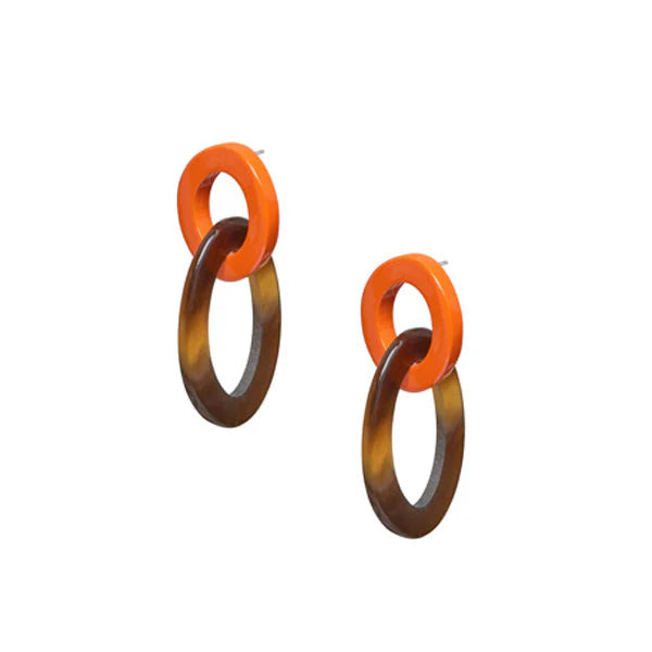 BRANCH Buffalo Horn Small Link Earrings